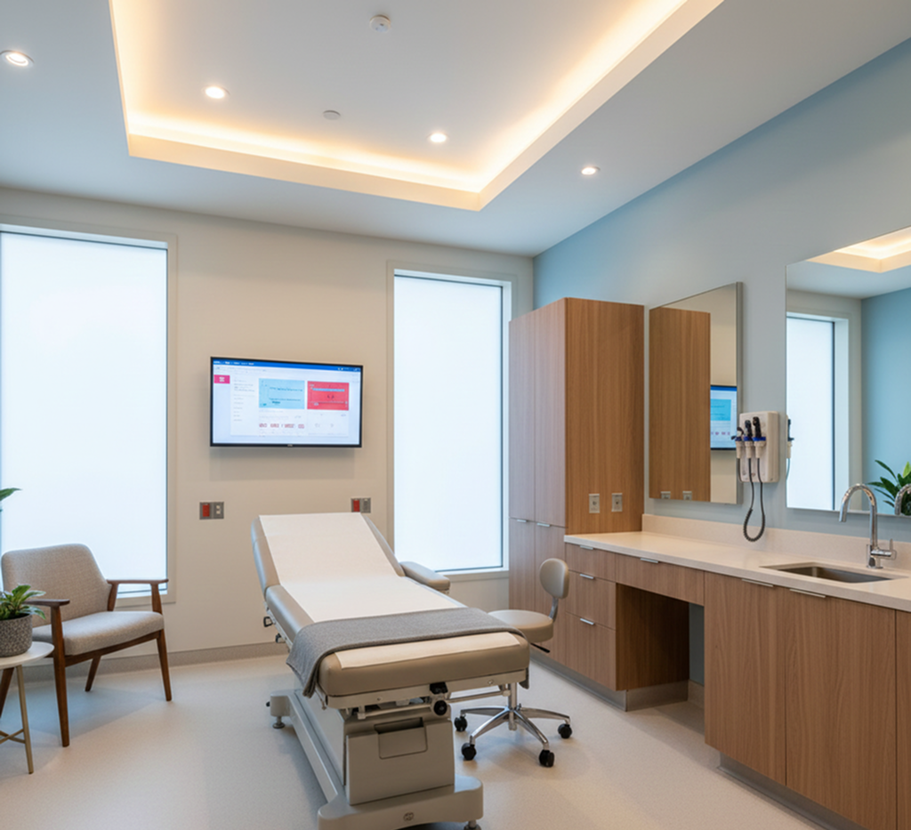 Clean and Modern Private Examination Room